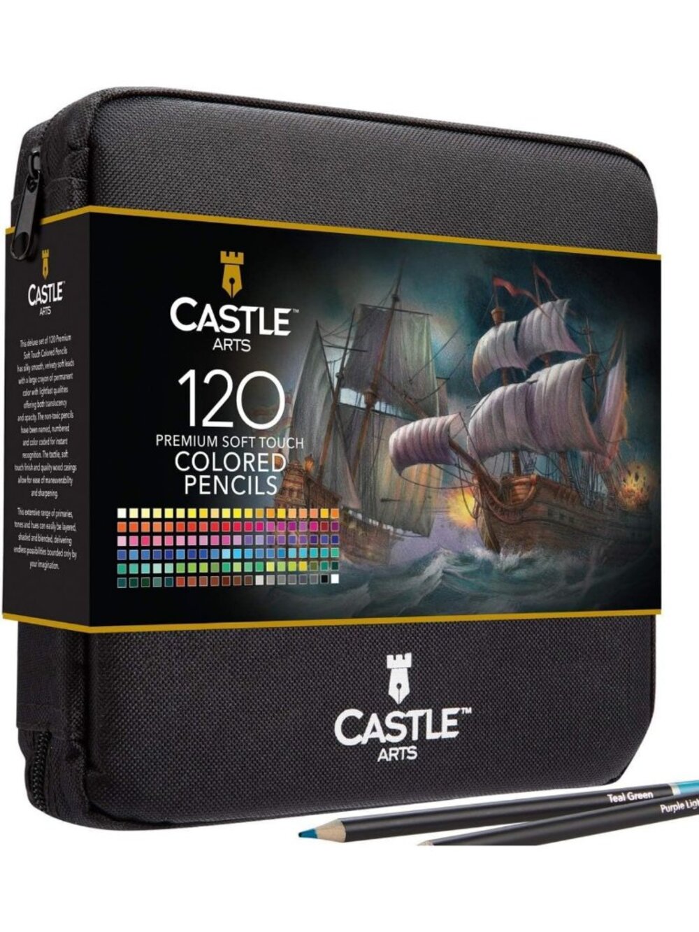 120 Professional Quality Colored Pencils for Adults - Vibrant Art Supplies